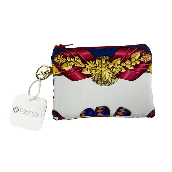 NWT Hermes Paris Reworked Multicolor Vintage Silk Scarf Wristlet Bag - Picture 1 of 7